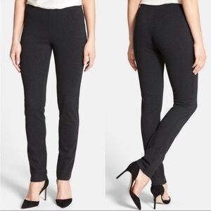 Eileen Fisher Slim Ponte Knit Pullon Pants Size Small Charcoal Gray Essential